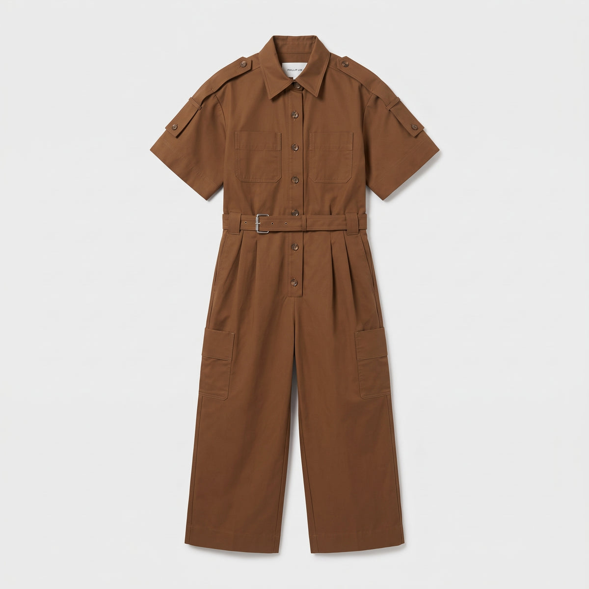 Utility Belted Cotton Jumpsuit
