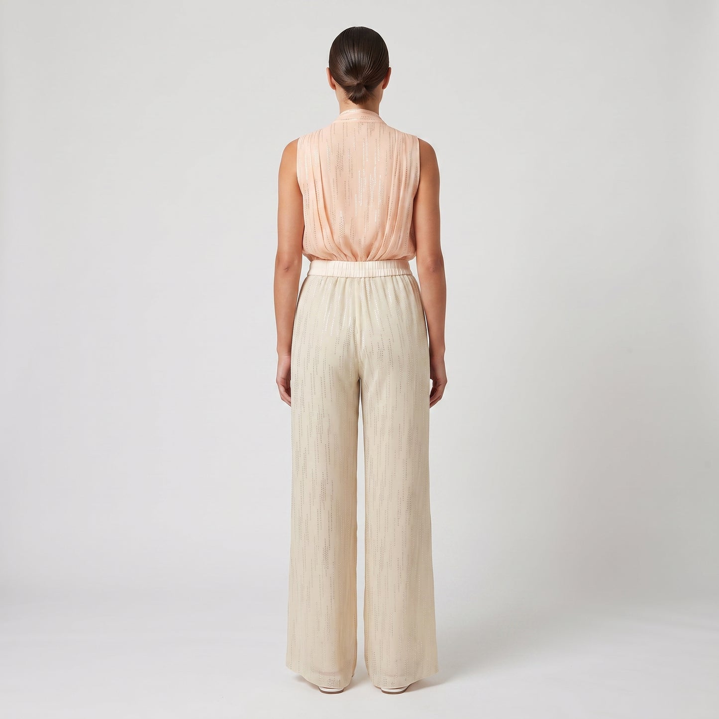 Shimmering Wide Leg Lounge Trousers