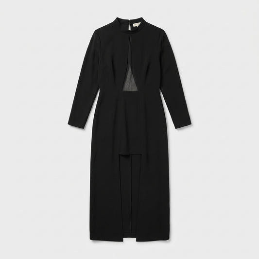 Sleek Cutout High Neck Dress
