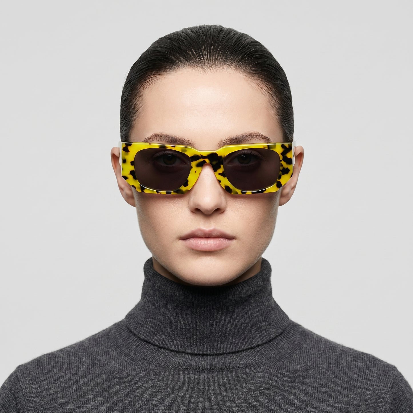Bold Tortoiseshell Rectangular Sunglasses