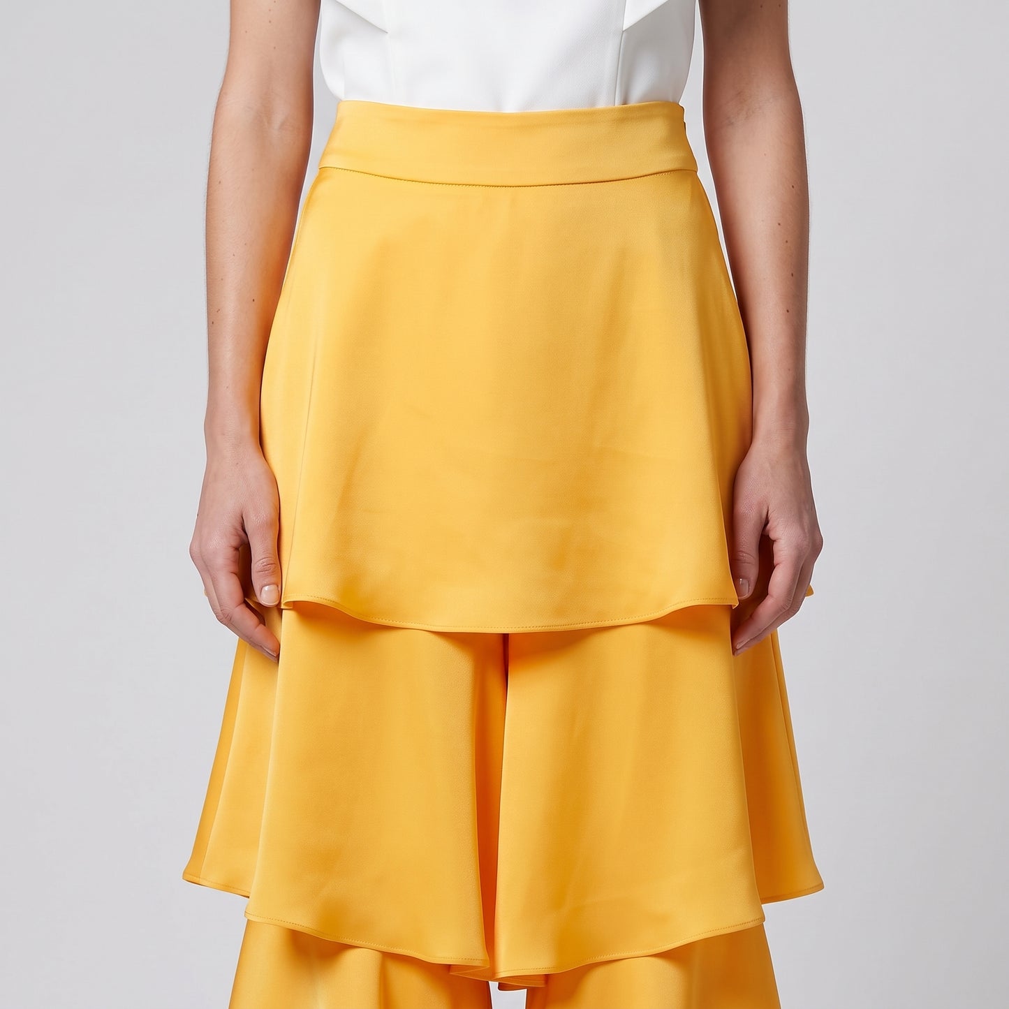 Tiered Ruffled Statement Trousers
