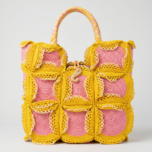 Artisanal Crochet Floral Tote