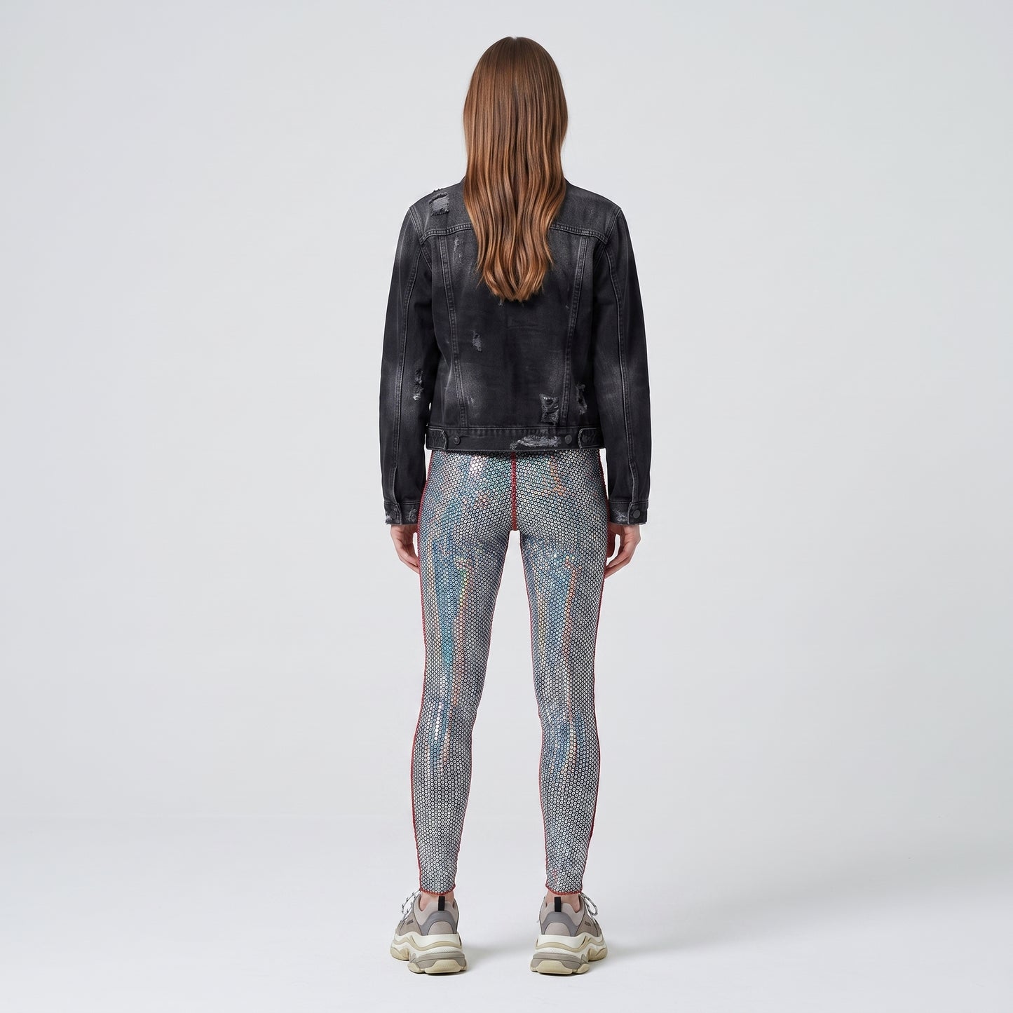 Iridescent Sequin High-Rise Leggings