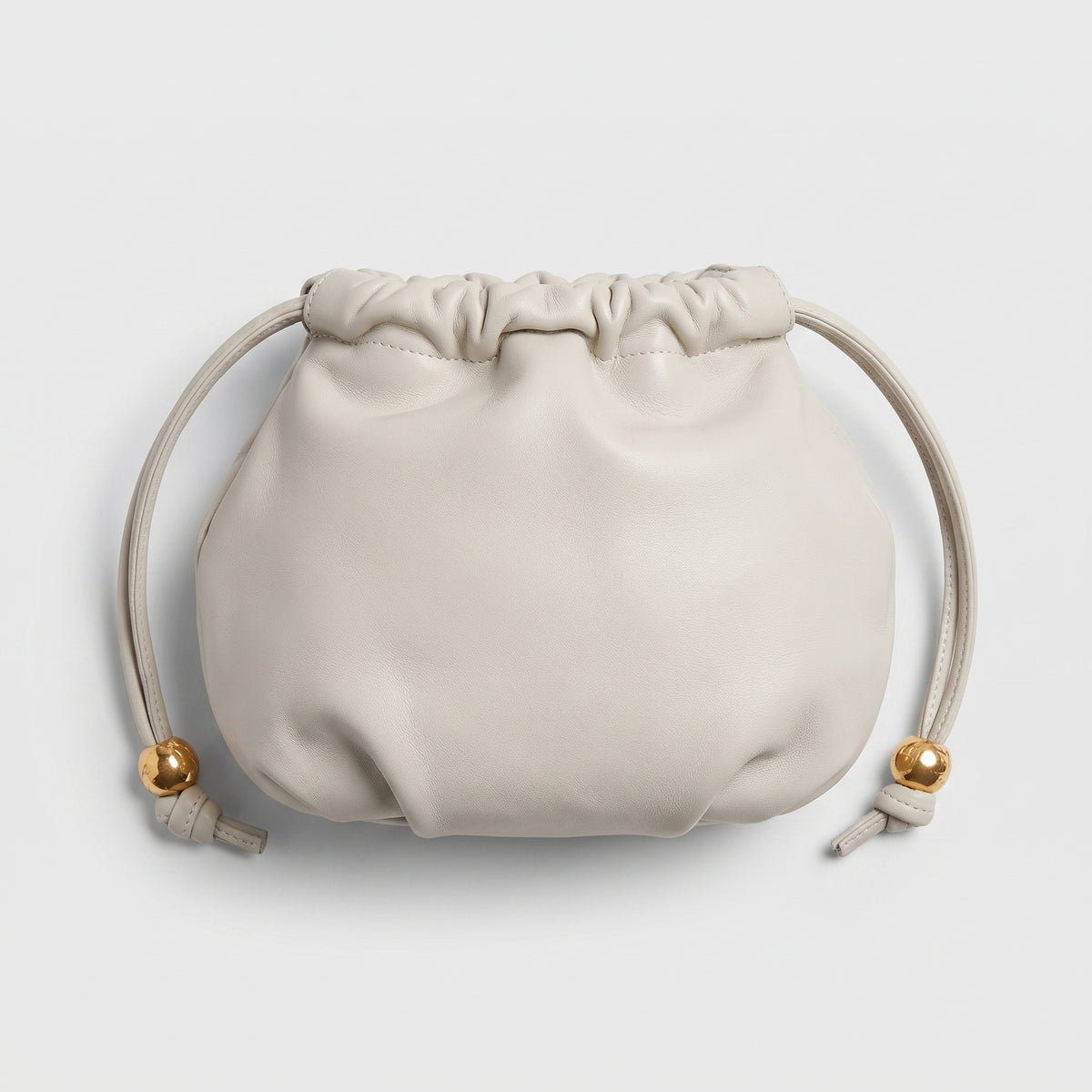 Croc-Effect Leather Pouch Bag