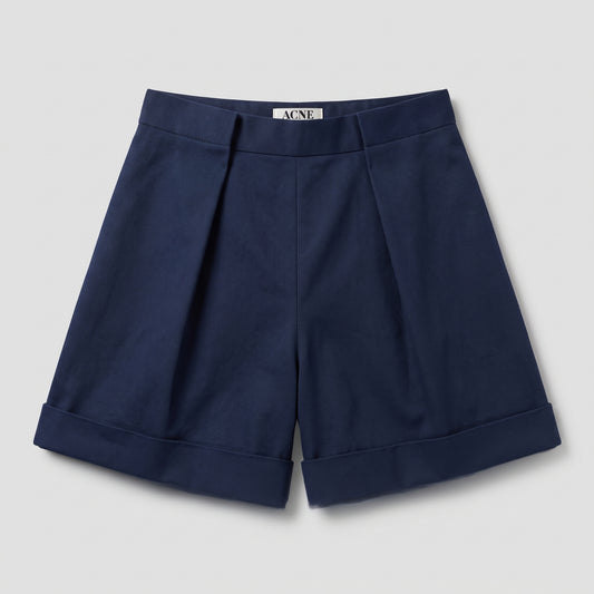 Tailored Navy Cuffed Shorts