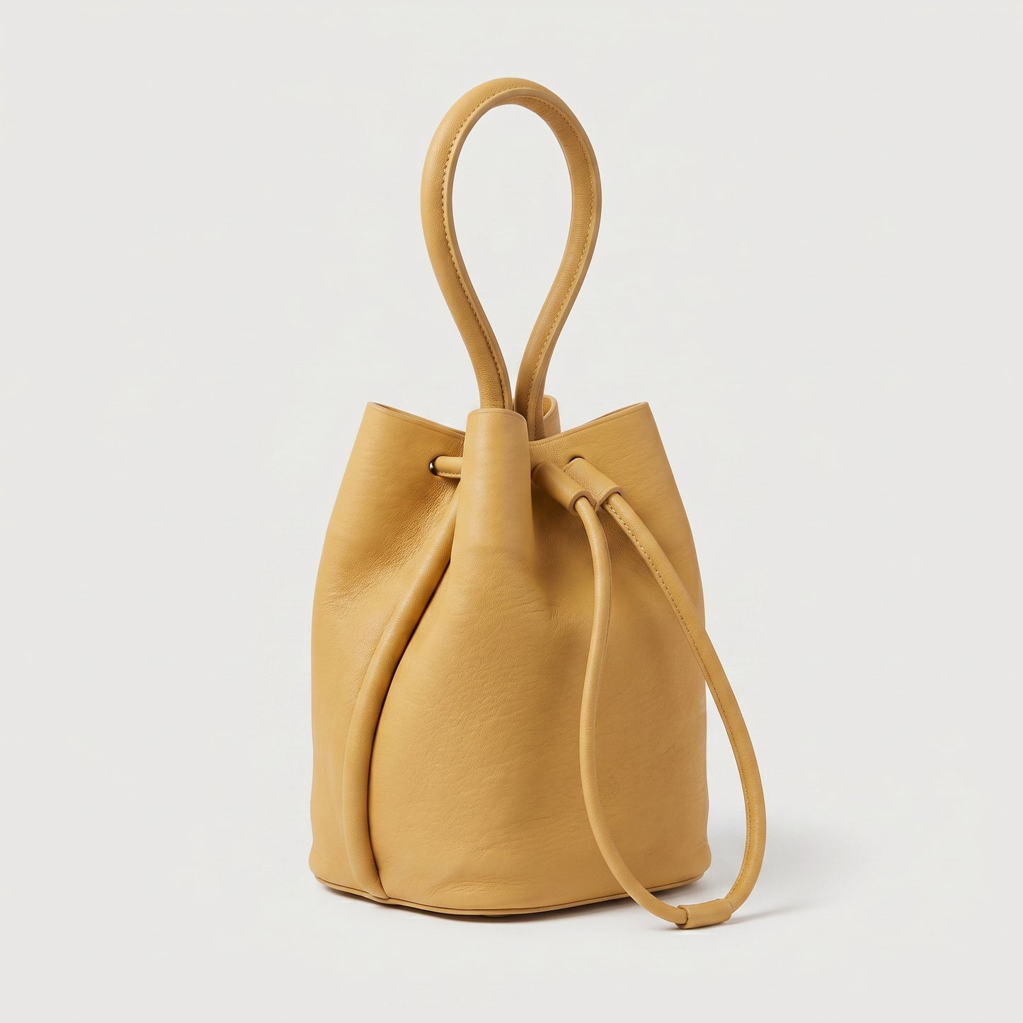Minimalist Leather Bucket Bag