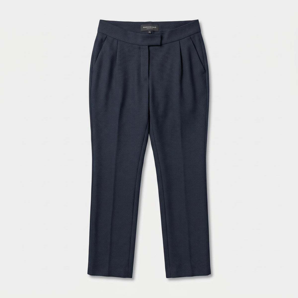 Tailored Navy Cropped Trousers