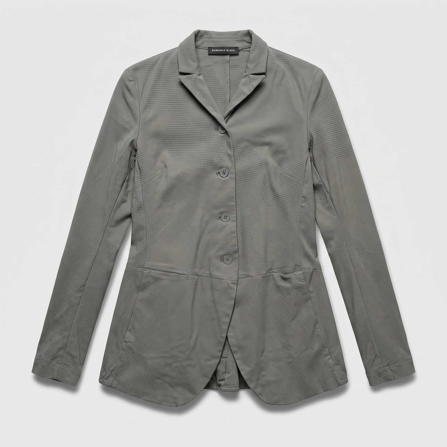 Textured Tailored Buttoned Jacket