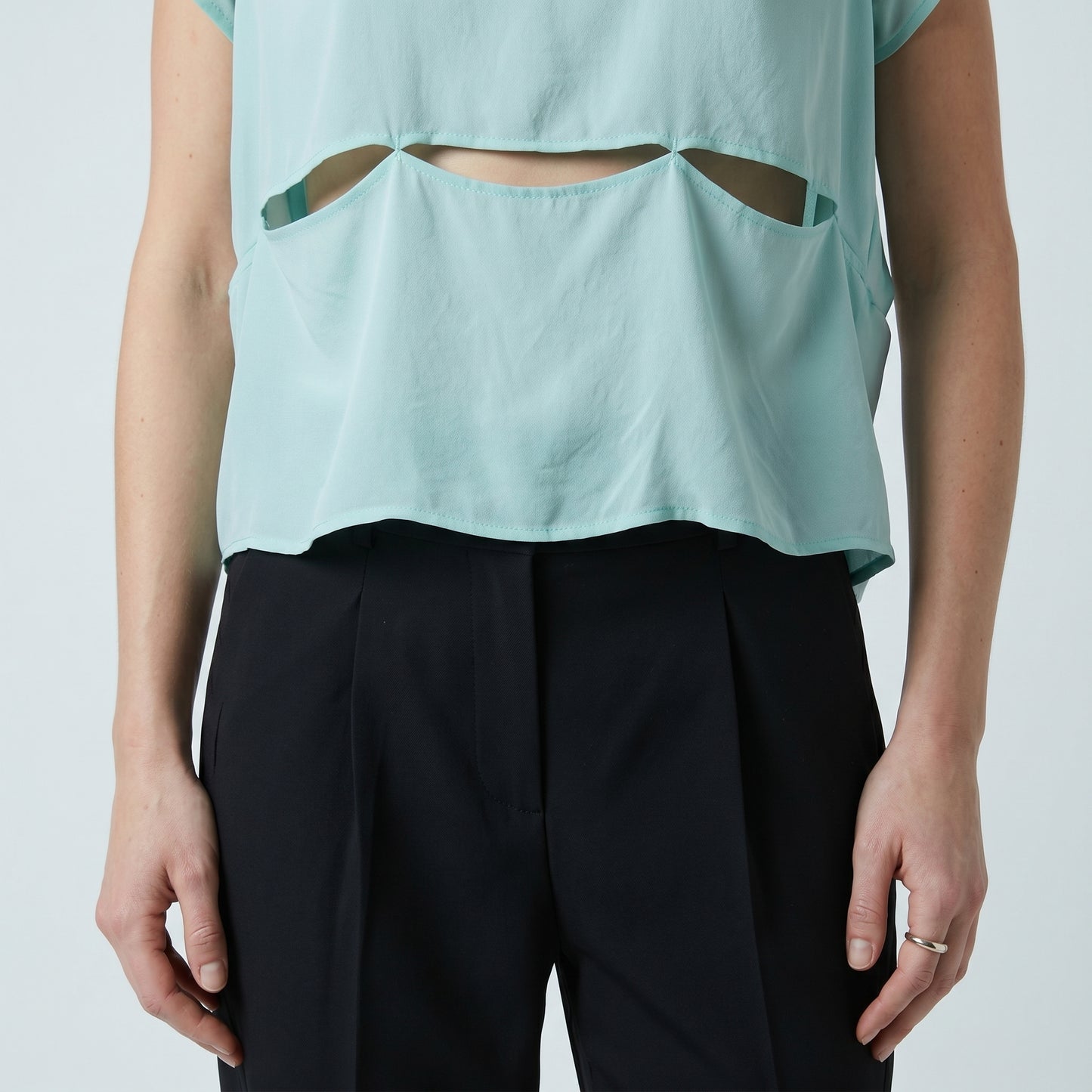 Mint Cut-Out Detail Blouse