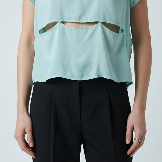 Mint Cut-Out Detail Blouse