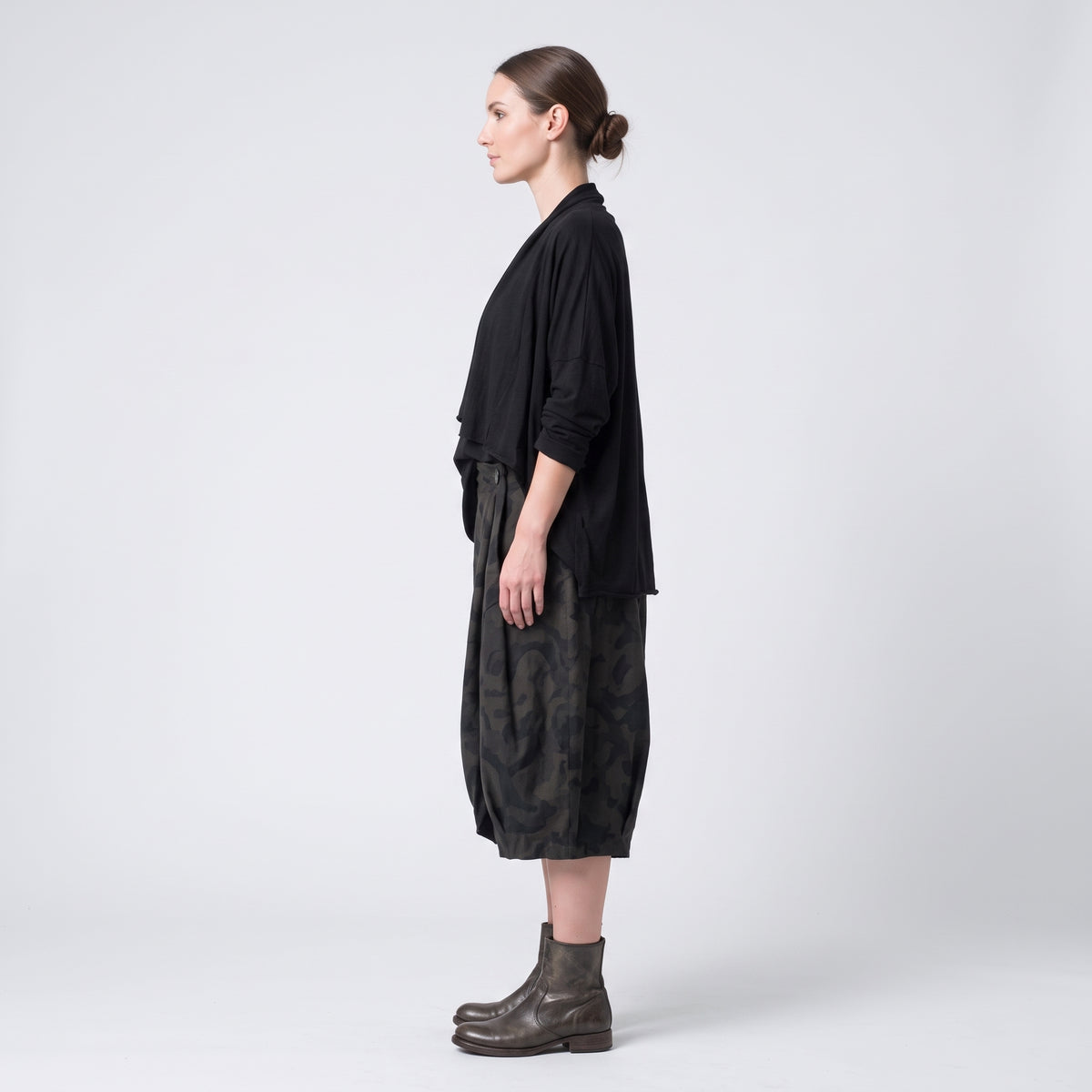 Abstract Print Balloon Skirt