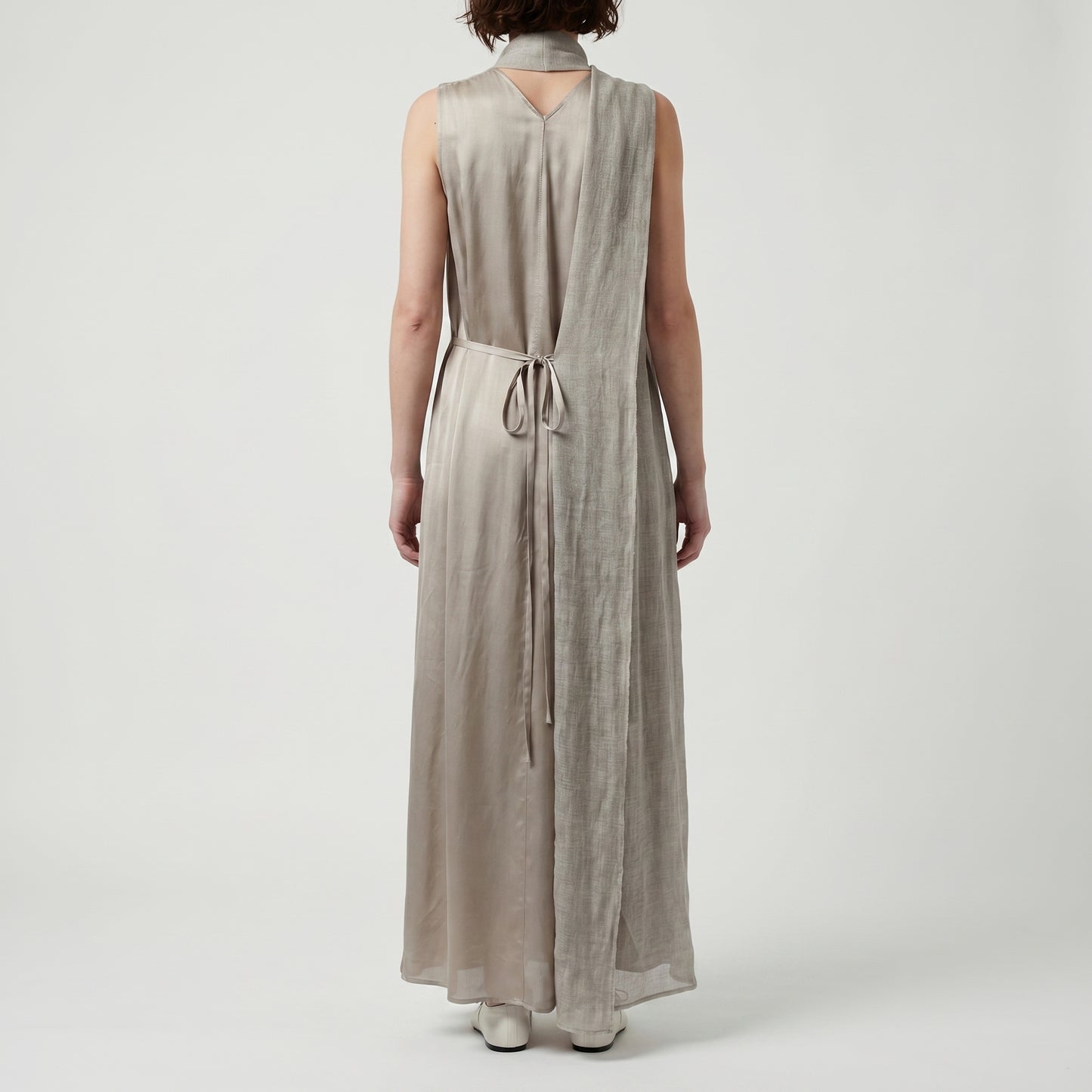 Draped Side-Tie Sleeveless Dress