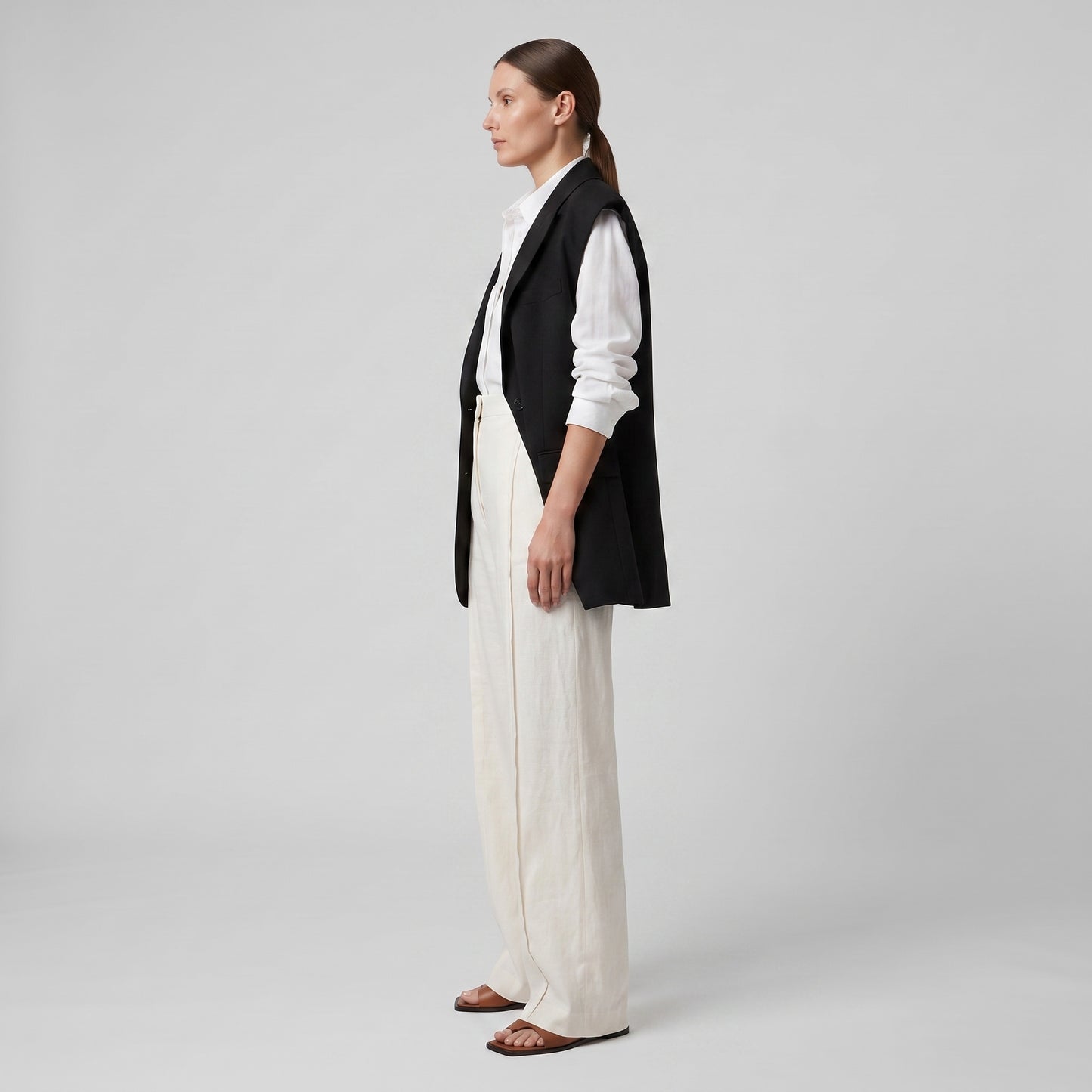 Wide-Leg Linen Trousers