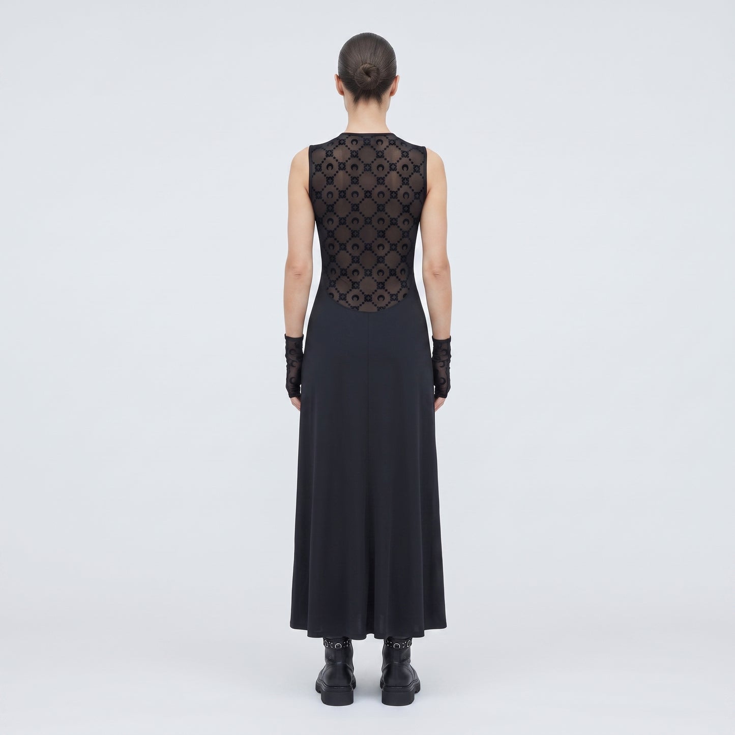 Sleeveless Minimalist Black Midi Dress