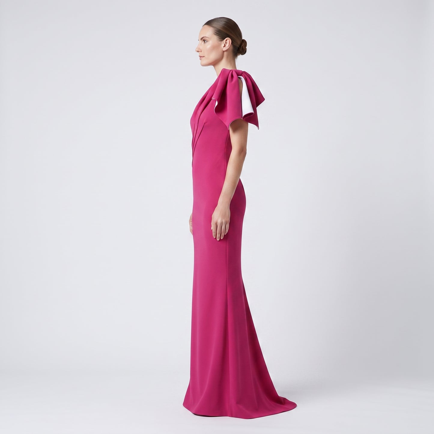 One-Shoulder Sculpted Evening Gown