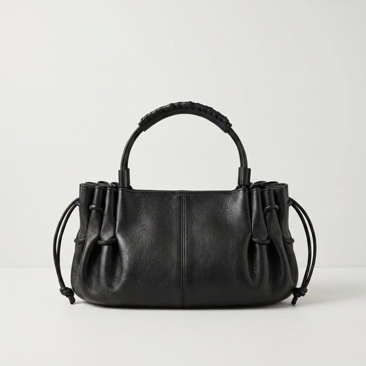 Arta Ruched Leather Handbag
