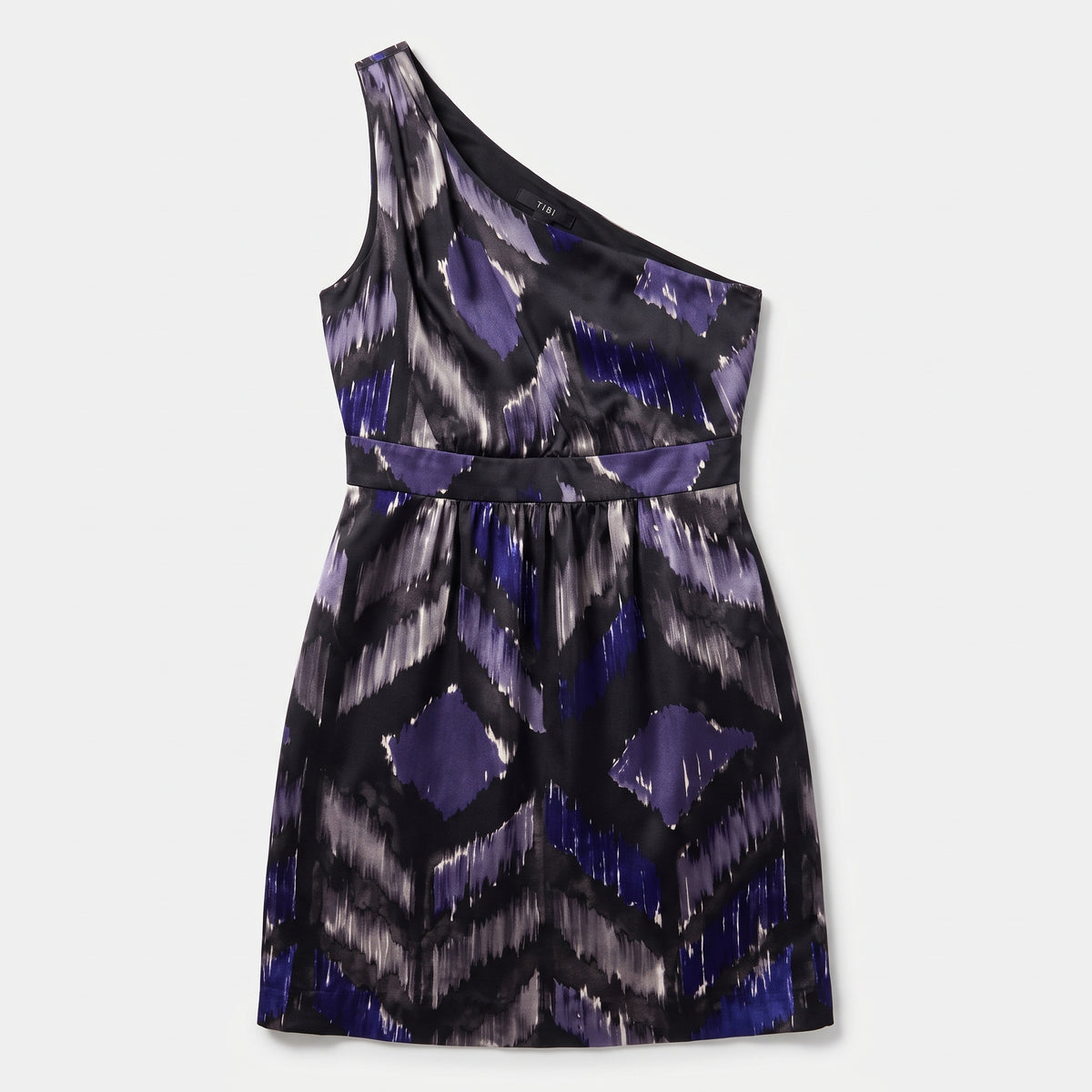 Abstract Print One-Shoulder Dress