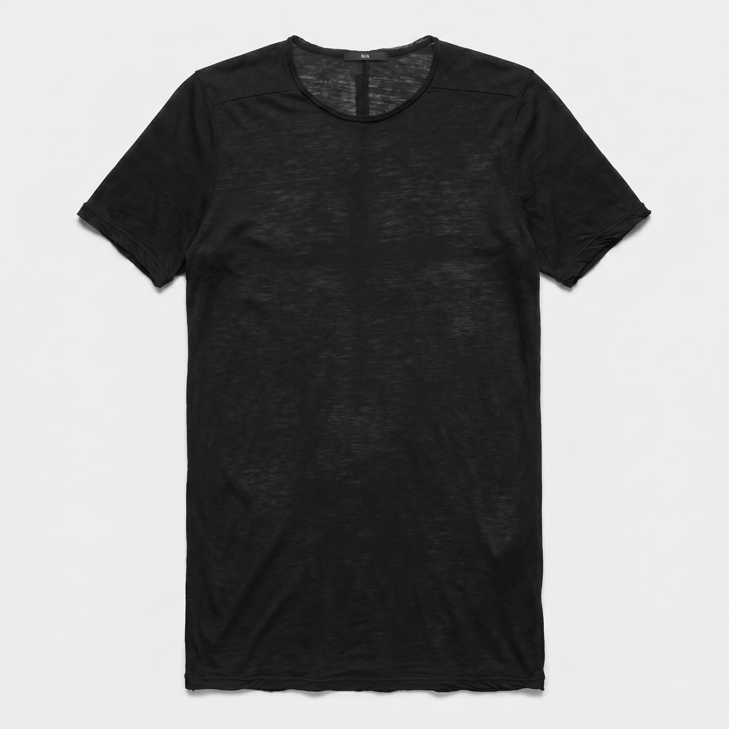 Minimalist Black Slub T-Shirt