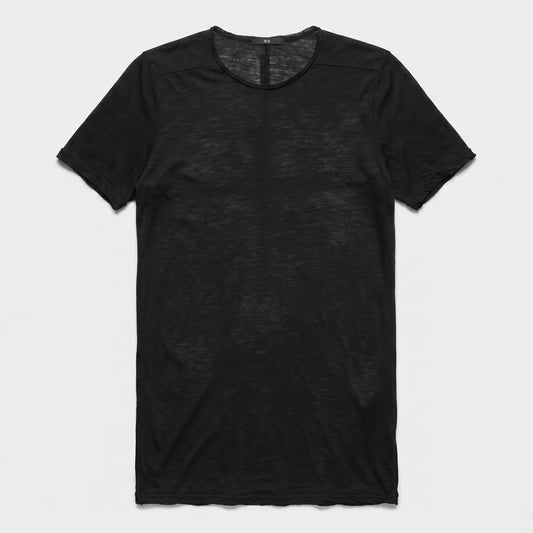 Minimalist Black Slub T-Shirt