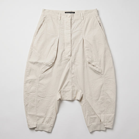 Relaxed Cotton Drop-Crotch Trousers