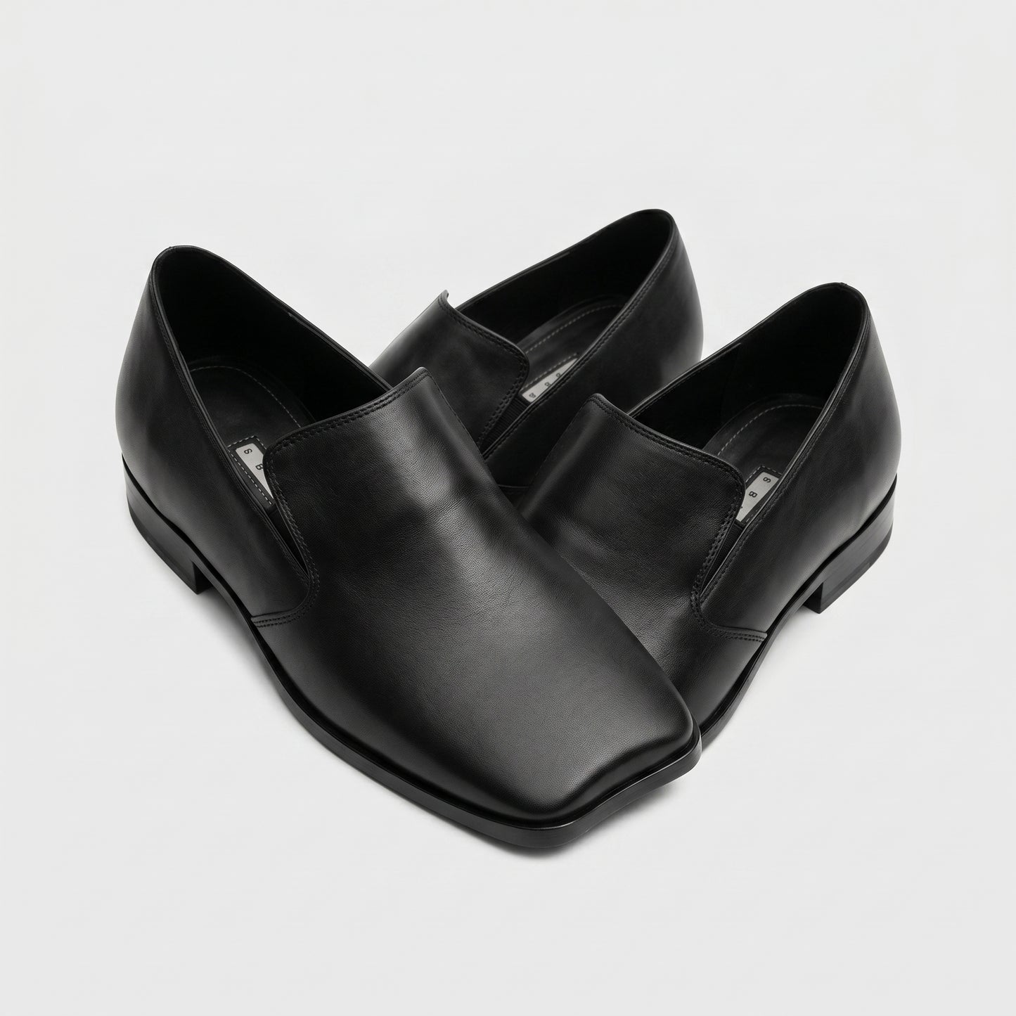 Minimalist Black Leather Loafers