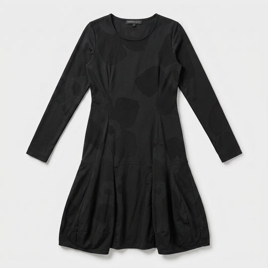 Textured Patterned Long Sleeve Dress