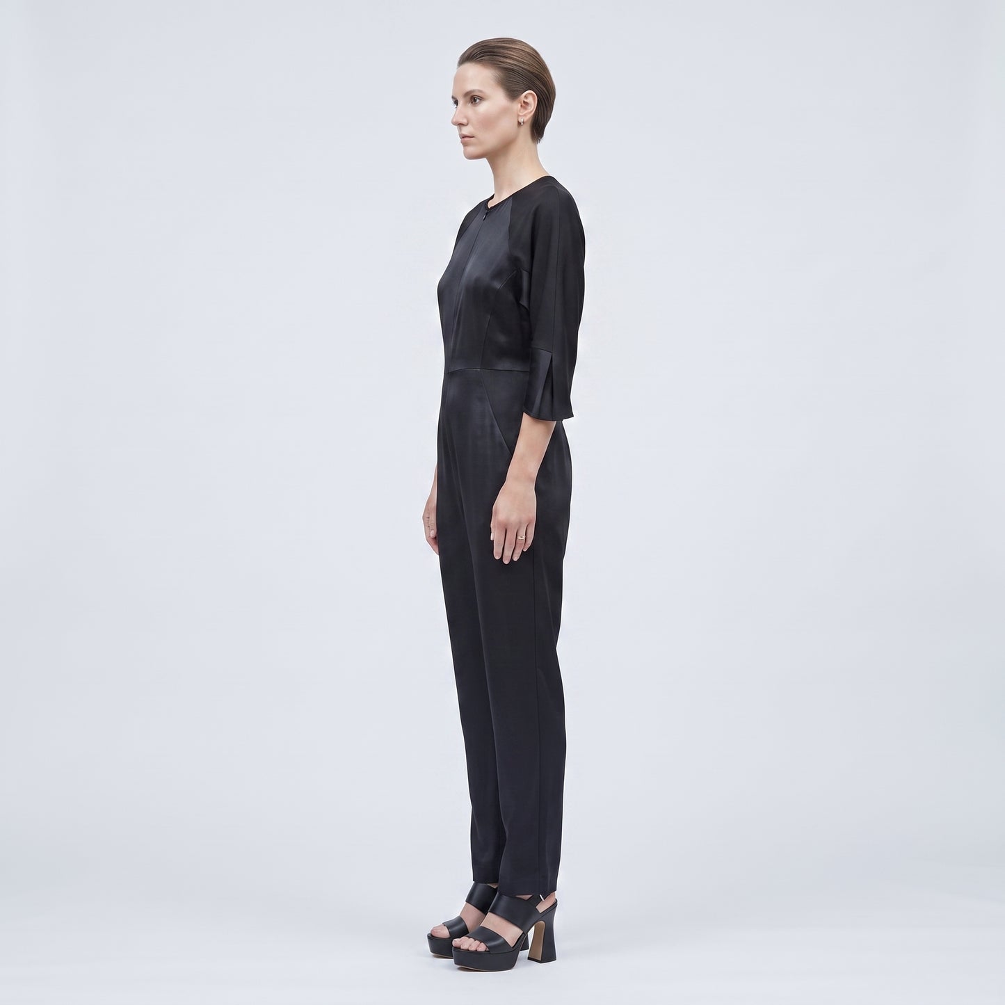 Sleek Tailored Black Jumpsuit
