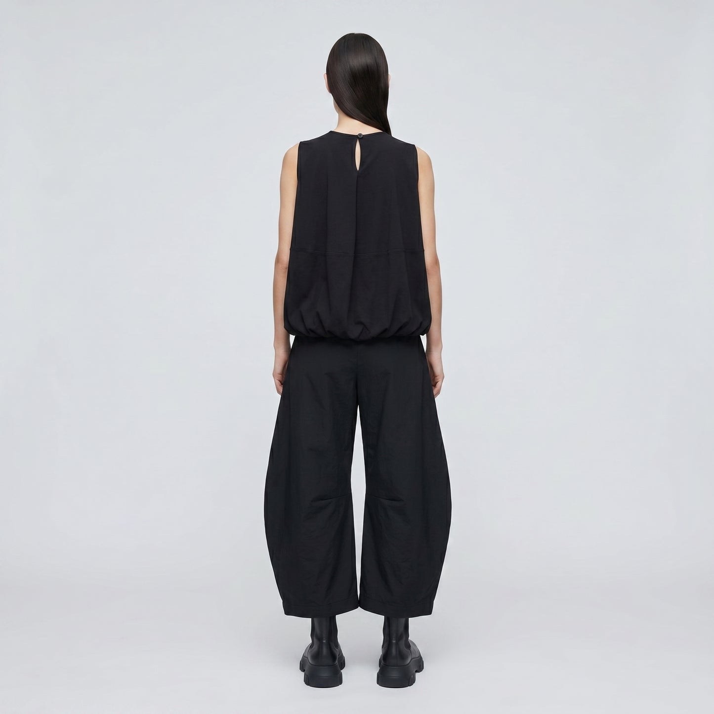 Sleeveless Bubble Hem Top