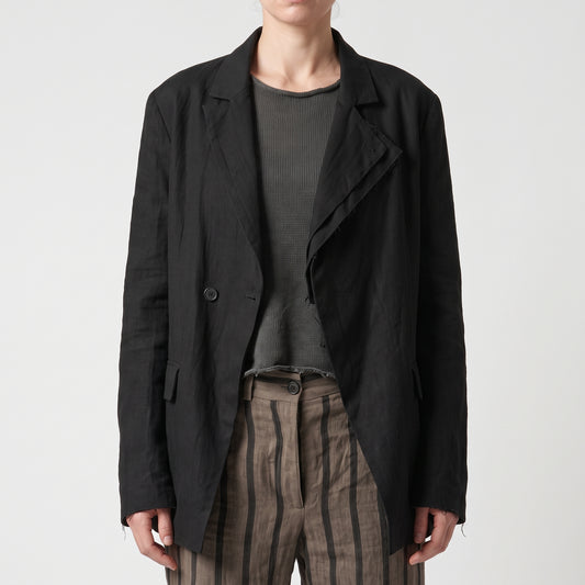 Tailored Striped Linen Trousers