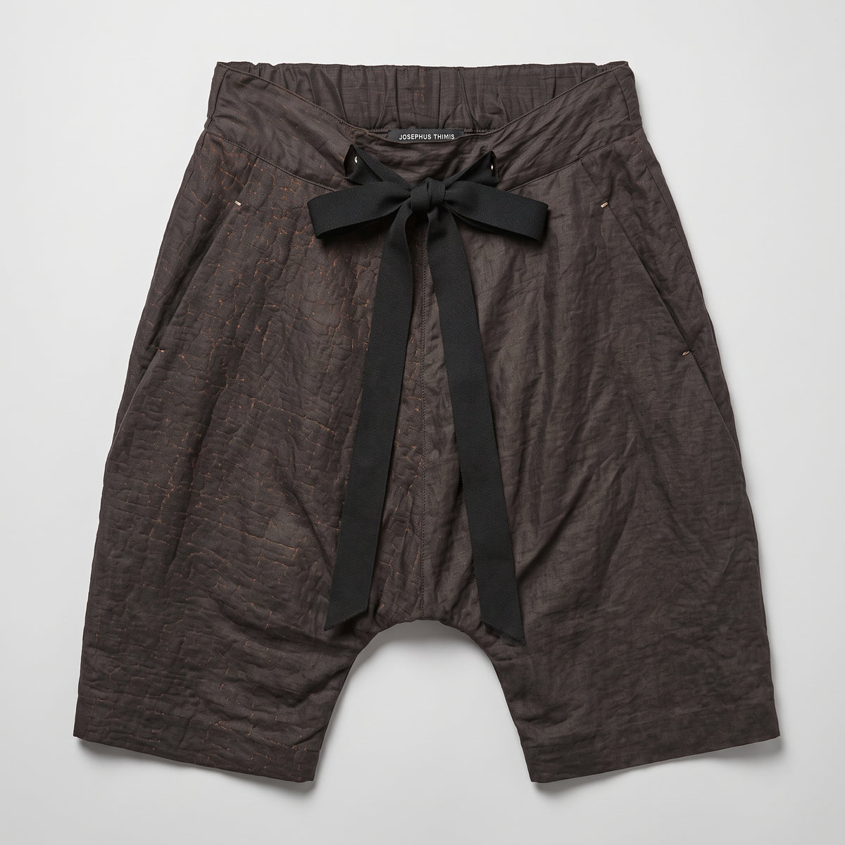 Textured Drawstring Tailored Shorts