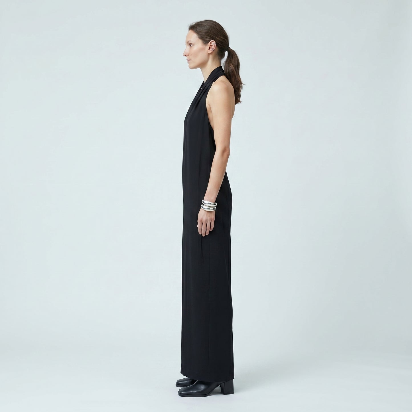 Halter Neck Bow Maxi Dress