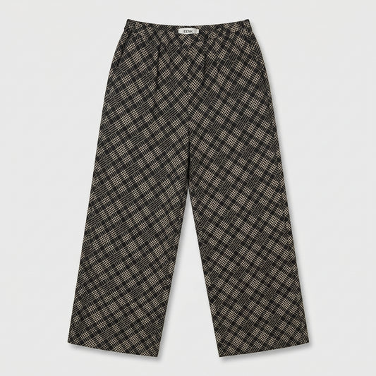Check Pattern Relaxed Trousers