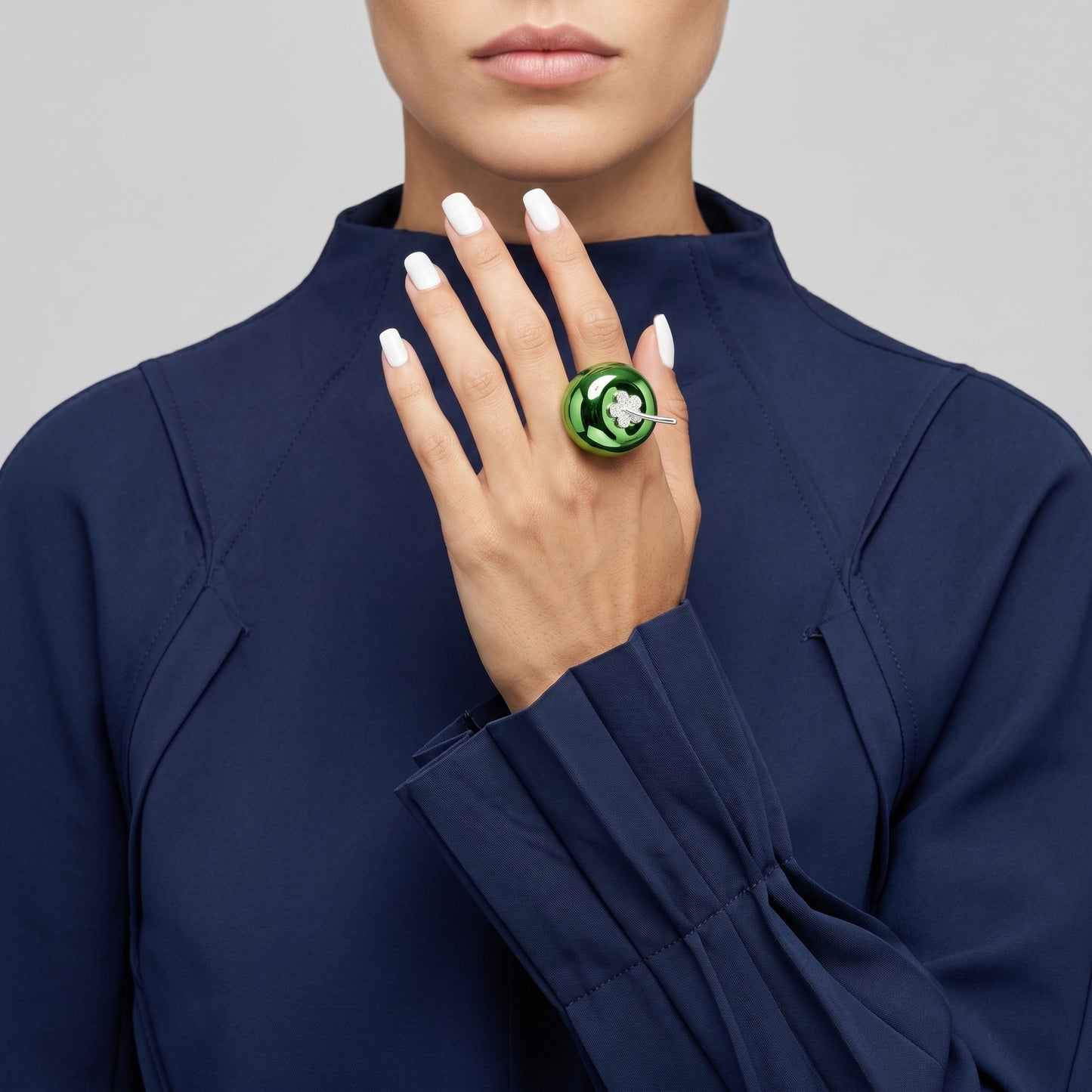 Metallic Green Apple Brooch