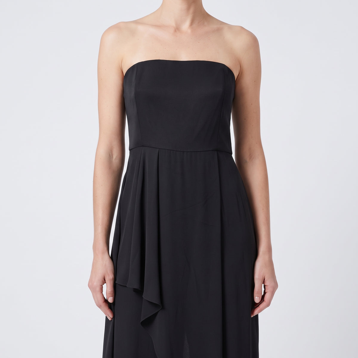 Strapless Draped Evening Jumpsuit