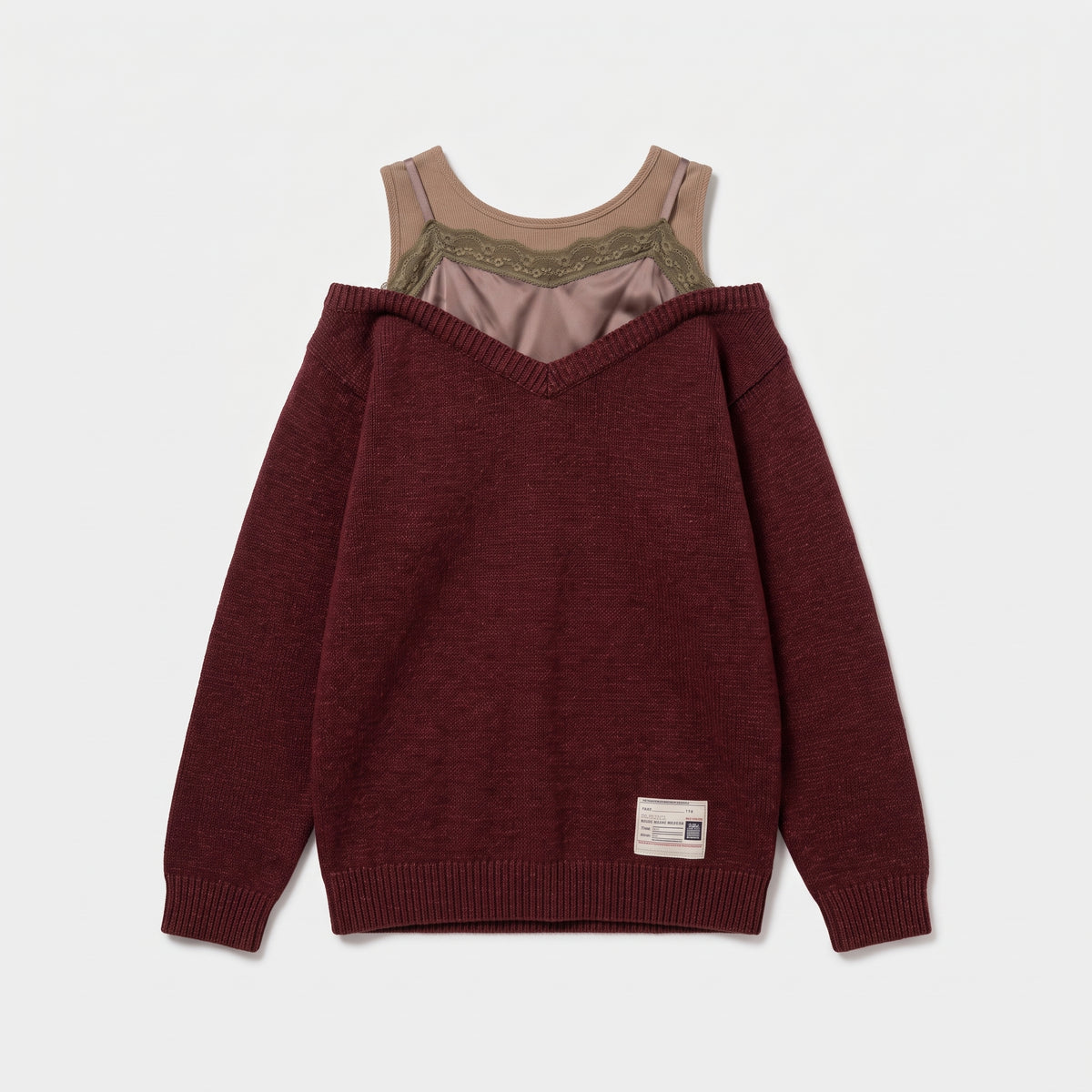 Layered Knit Cami Sweater