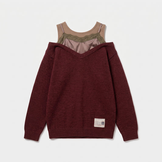Layered Knit Cami Sweater
