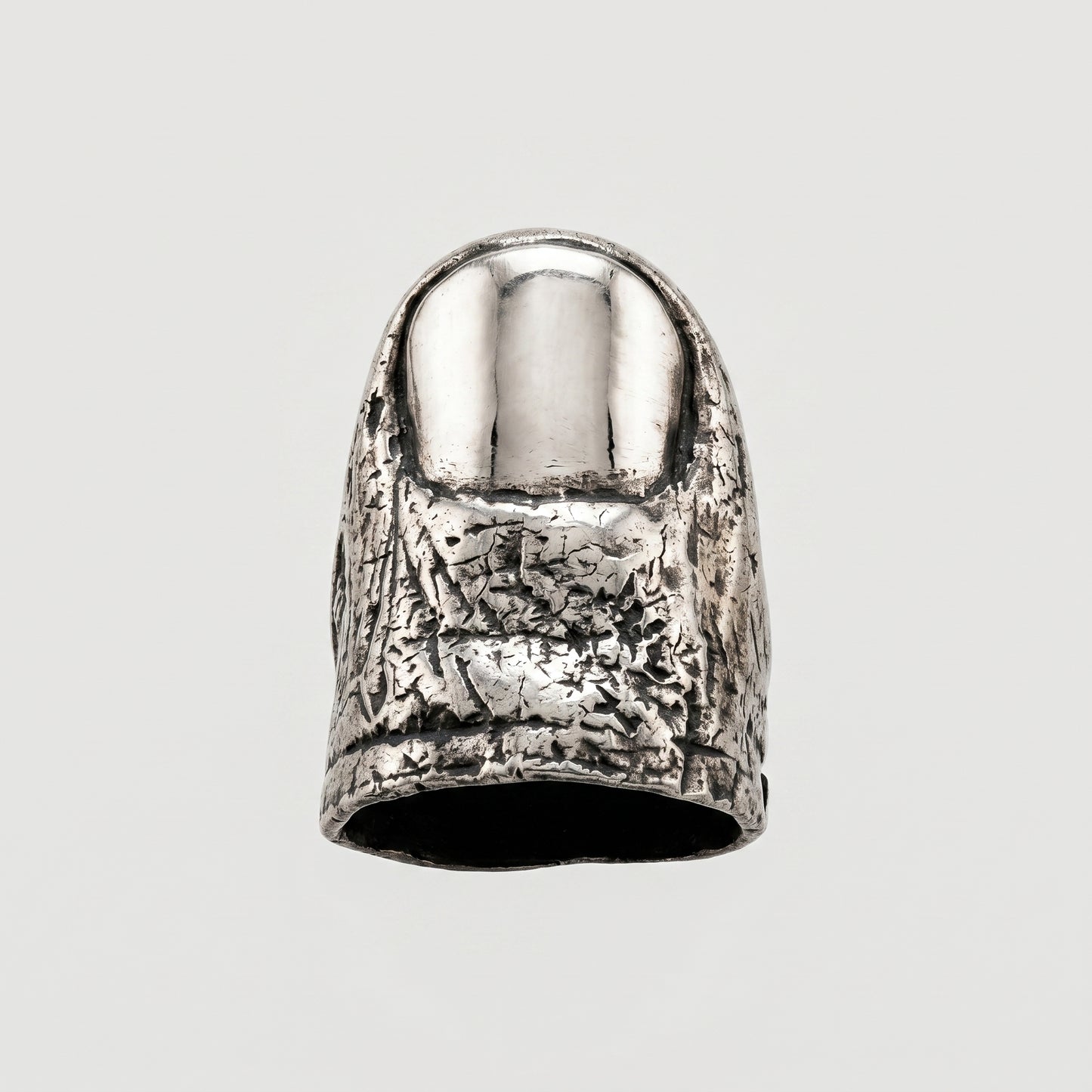 Textured Sterling Silver Fingernail Cap