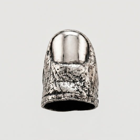 Textured Sterling Silver Fingernail Cap