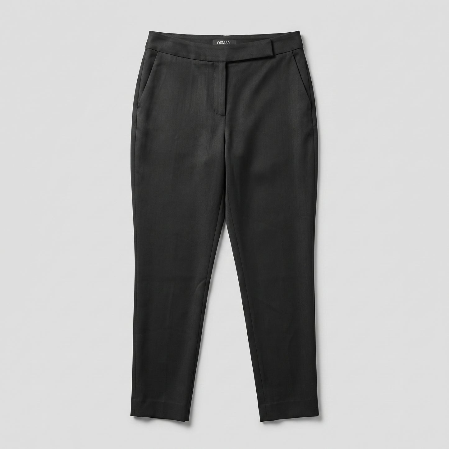 Tailored Slim-Fit Black Trousers