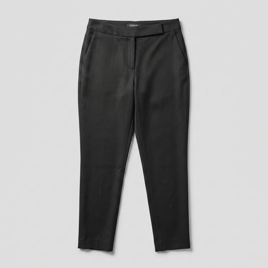 Tailored Slim-Fit Black Trousers