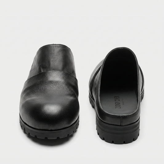 Minimalist Leather Slip-On Clogs