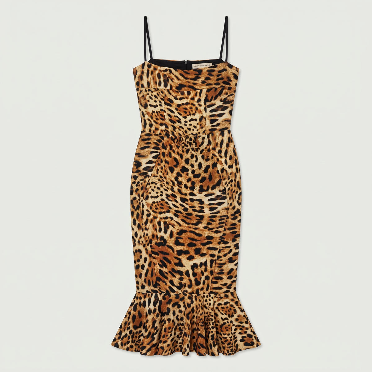 Leopard Print Midi Slip Dress