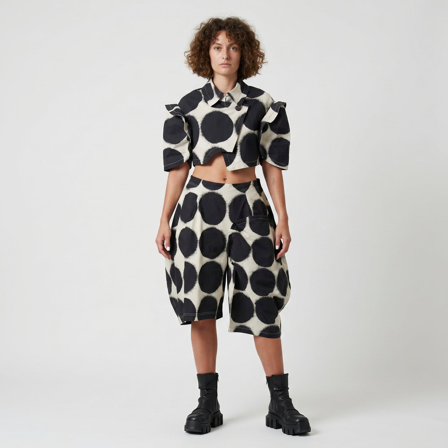 Abstract Polka Dot Culottes