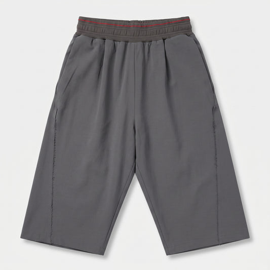 Cropped Wide Leg Jersey Trousers