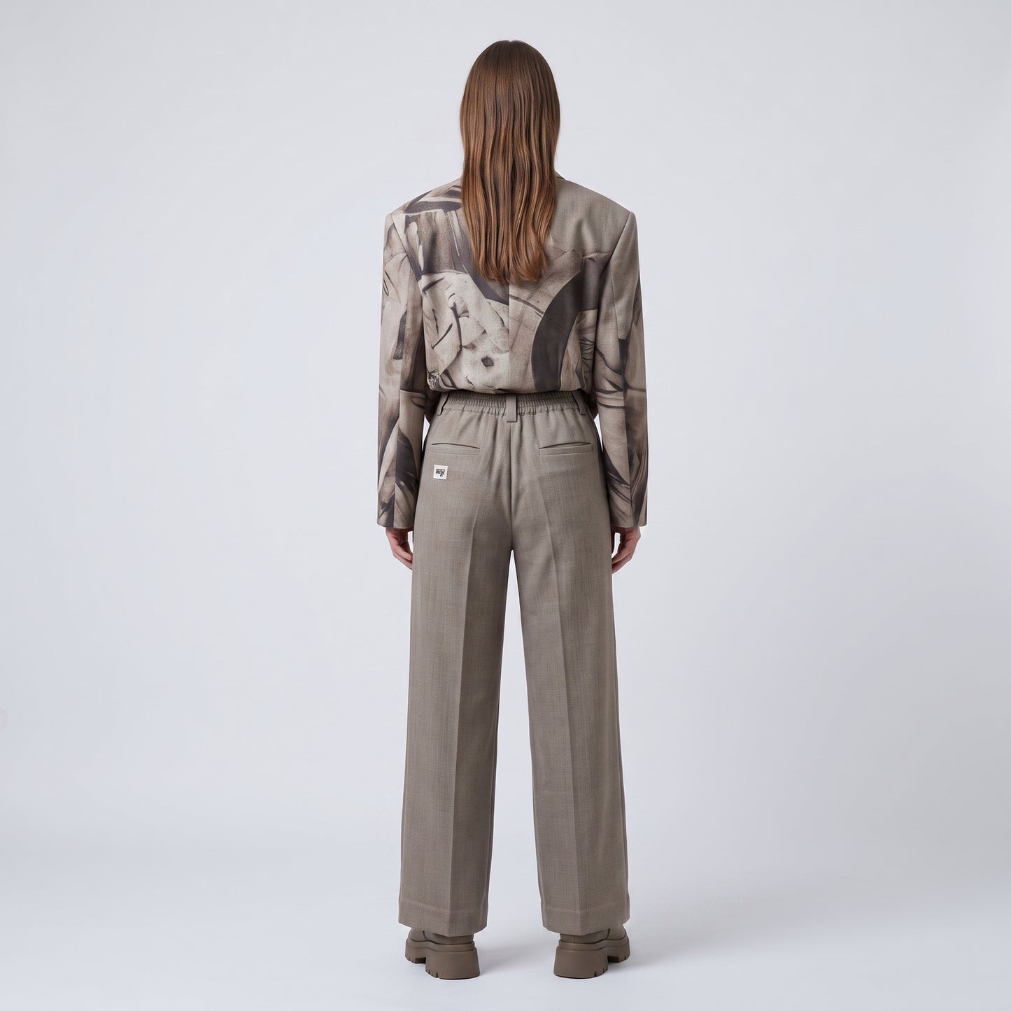 Tailored Beige Cropped Trousers