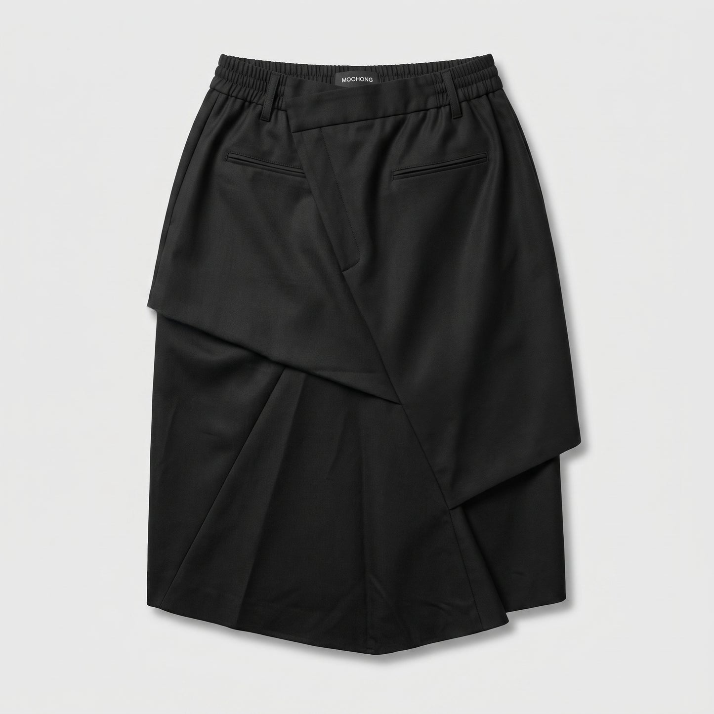 Asymmetric Tailored Wrap Skirt