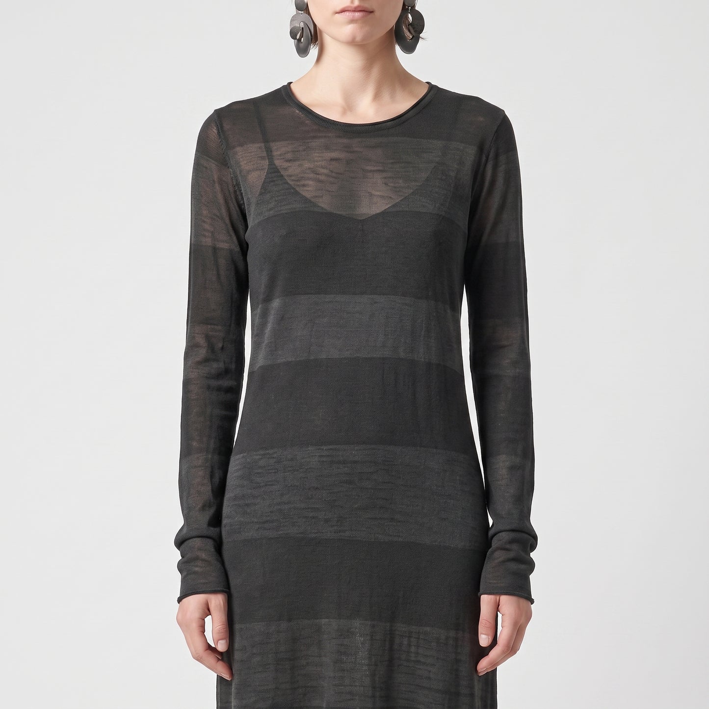 Striped Long Sleeve Knit Dress