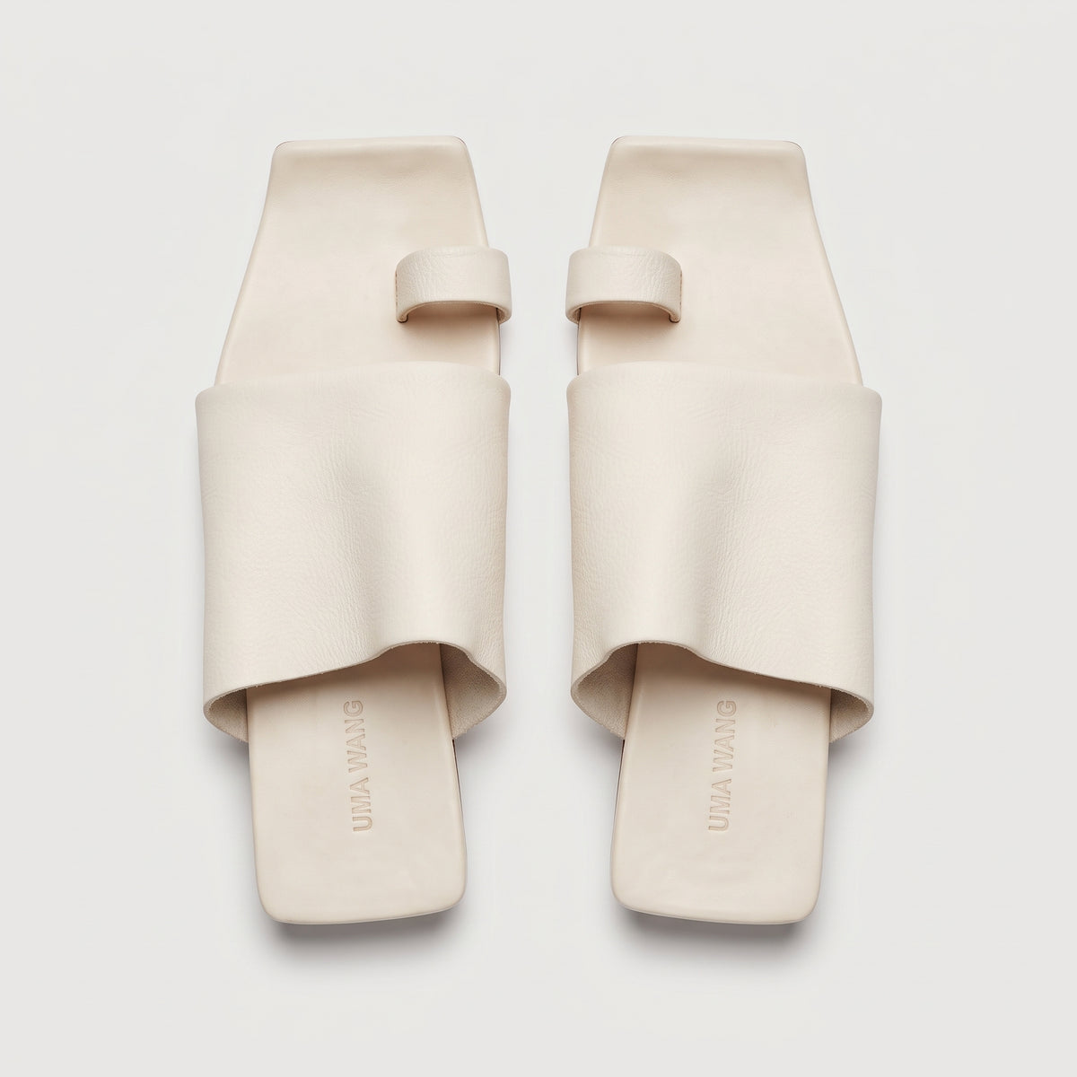 Minimalist Square Toe Leather Sandals