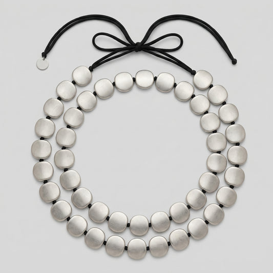 Double Layered Disc Necklace