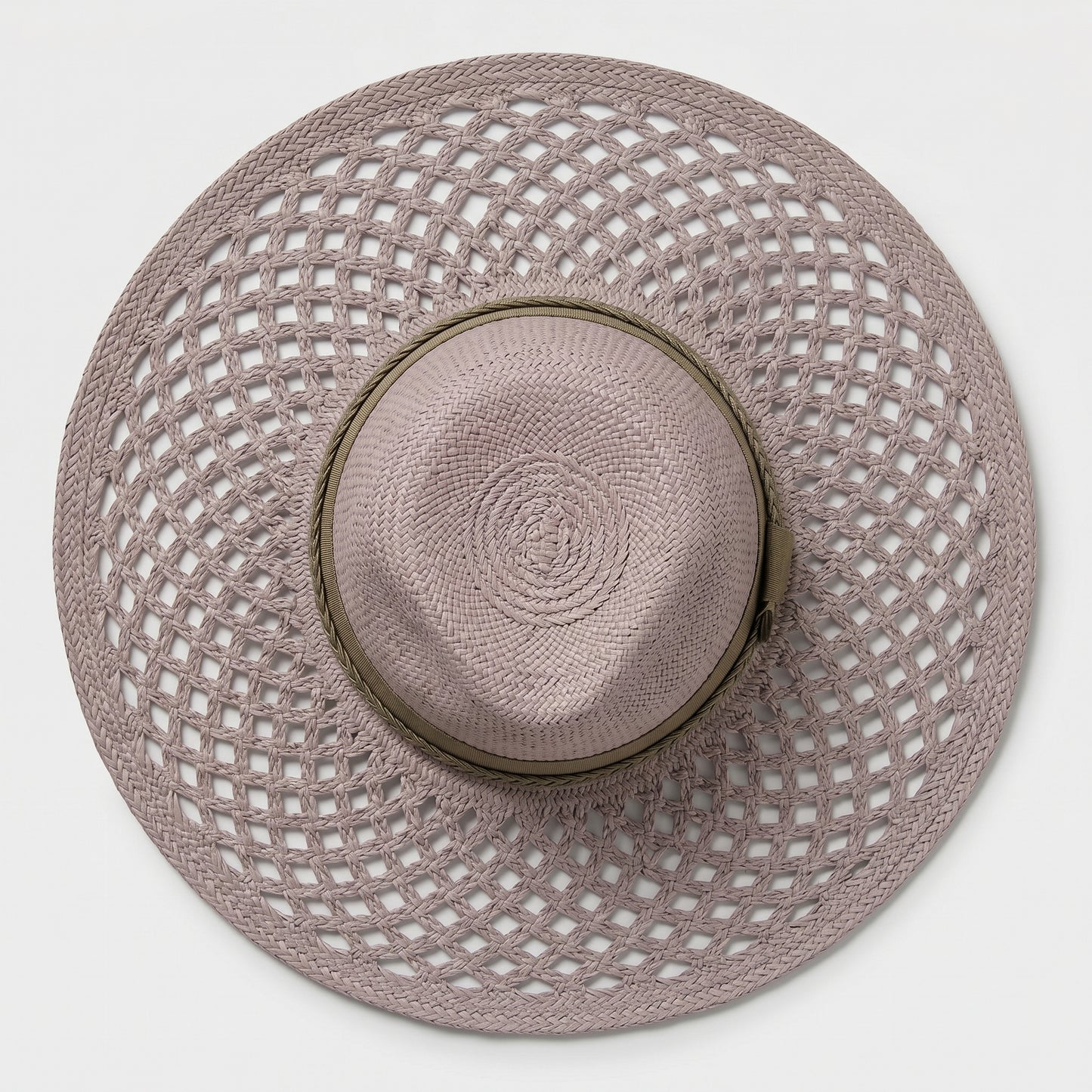 Pink Woven Straw Panama Hat